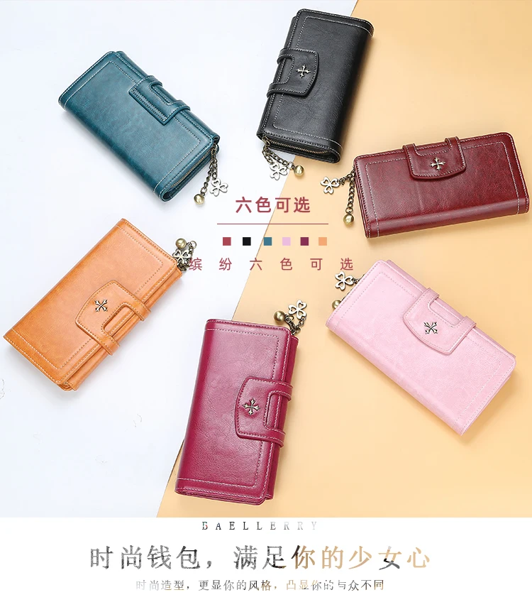 Брендовый дизайнерский винтажный женский большой женский кошелек для монет Карманный ID держатель кредитных карт PU кожаный телефон клатч сумка