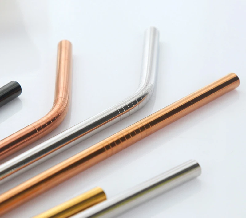 LIYIMENG 4Pcs Reusable Drinking Straw High Quality 304 Stainless Steel Metal Straw with Cleaner Brush For Mugs 20 30oz B5