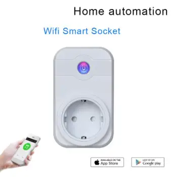 

Smart Plug Power Socket WIFI Wireless Switch Controls Mini Timer Outlet Compatible With Alexa Remote for Android Ios