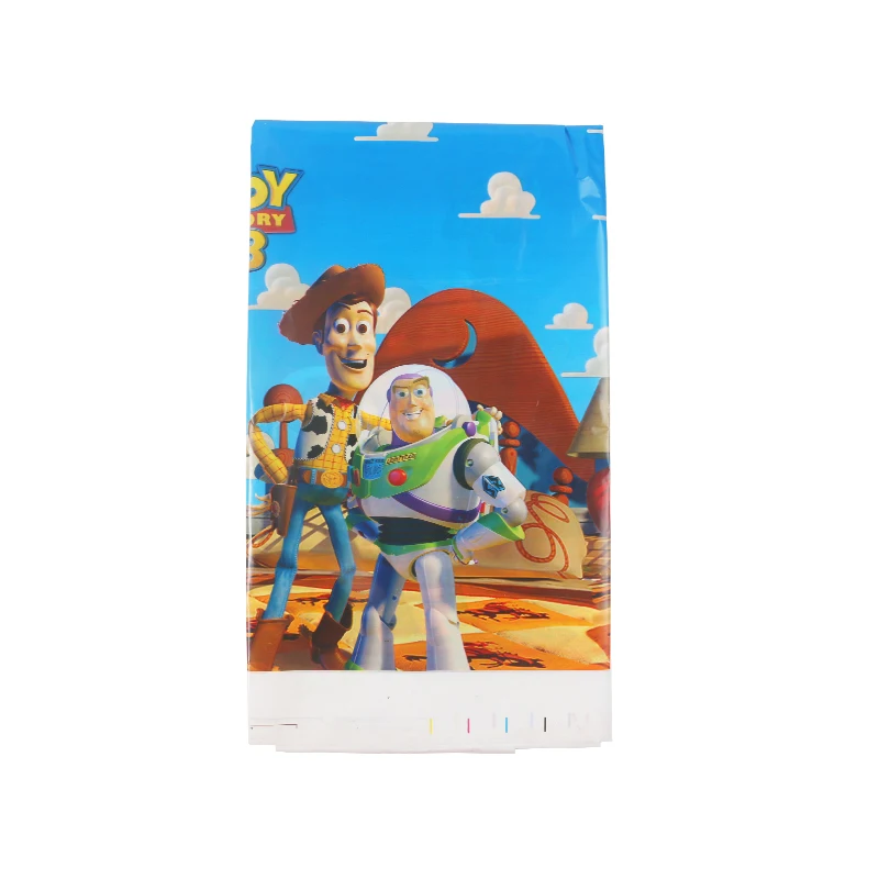 

Birthday Party Decoration Kids Supplies Favors Toy Story Theme Plastic Table Cloth Size 220cm X 132cm