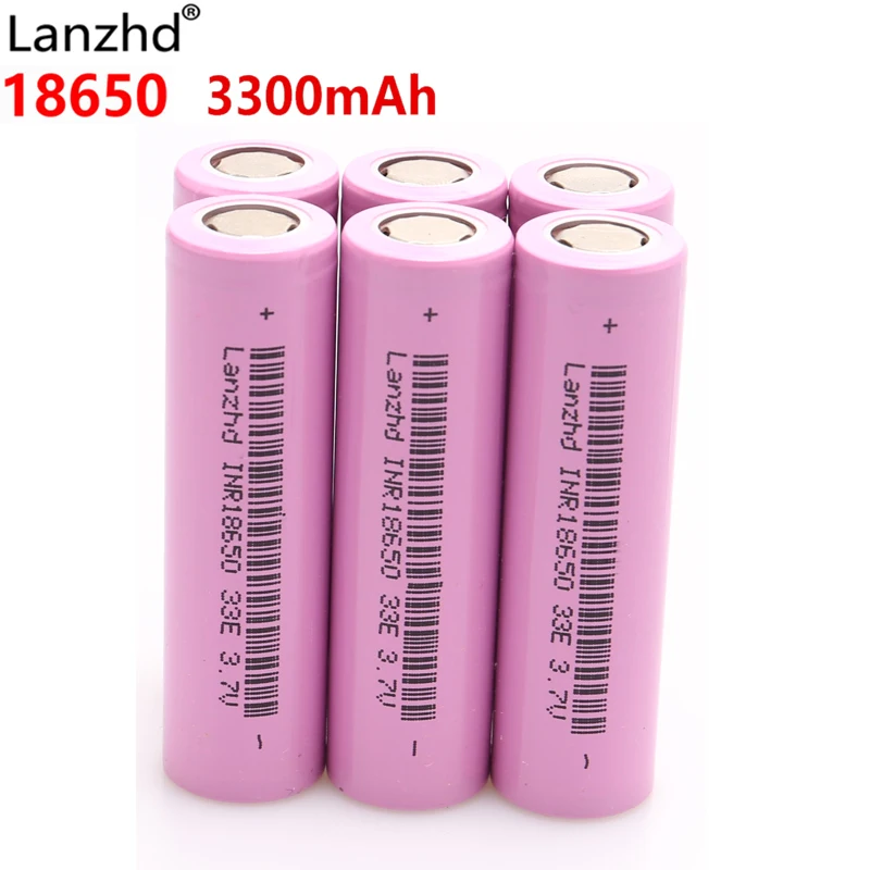 Li ion de Lítio Lanzhd Baterias Recarregáveis 18650 3.7 v li Ion Bateria 3300 Mah 18650 30a Inr18650 18650vtc7 18650 5 40 Pcs - Image 4