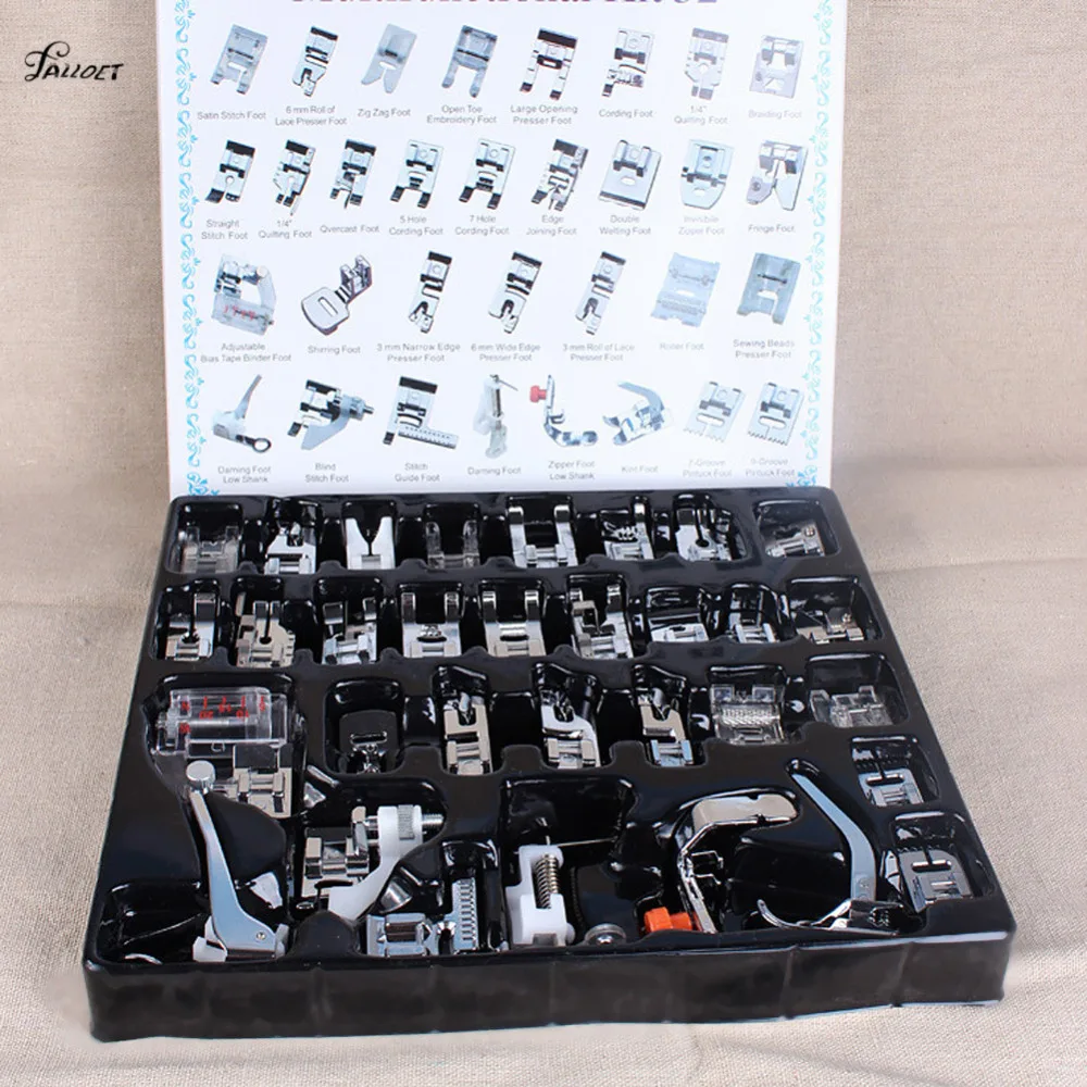 Buy 32 Mini Sewing Machine Presser Foot Feet for Brother Singer Janome Presser
