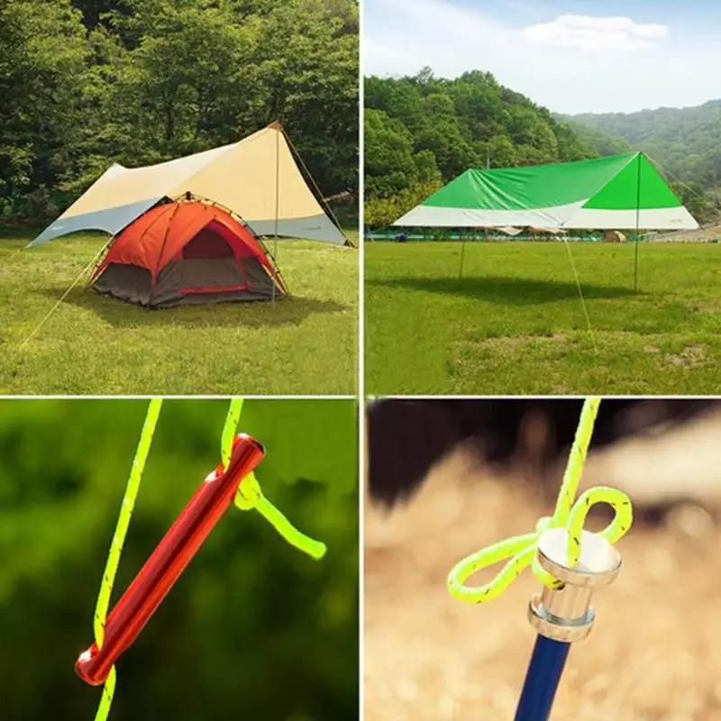 4MM Fluorescent Reflective Guyline Camping Tarp Tent Rope Guy Line Cord Paracord