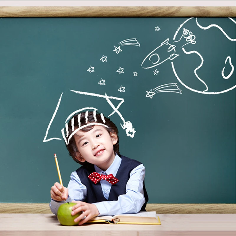 

Adhesive Blackboard Film Vinyl Draw Decor Mural Chalk Board Stick Roll Chalk Board Blackboard Stickers for kids