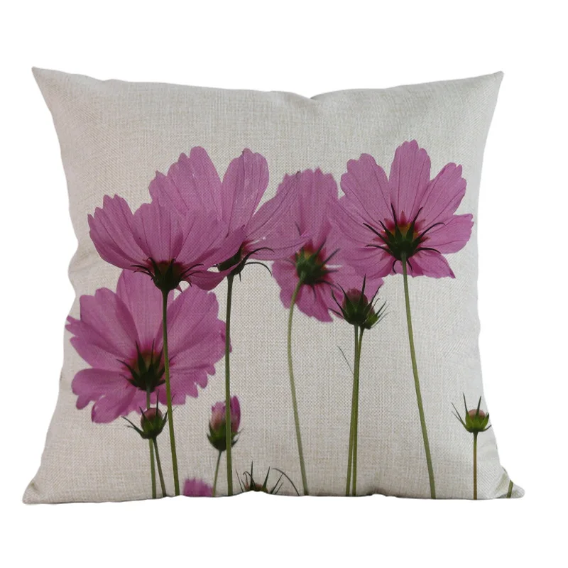 The-pink-Daisy-pattern-linen-pillow-case-plant-flowers-small-pure-and-fresh-and-home-decoration (4)