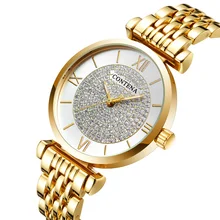 Luxury Women Gold Steel Belt Wrist Watches For Women Quartz Crystal Dress Clock Top Brand Fashion Casual Waterproof Watch Female Luxury Women Gold Steel Belt Wrist Watches For Women Quartz Crystal Dress Clock Top Brand Fashion Casual Waterproof Watch Female