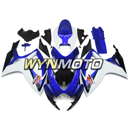 Полная abs инъекций Обтекатели для Suzuki GSXR600-750 K6 2006 2007 белого и синего цвета мотоциклов обтекателя Наборы Чехлы для мангала Средства ухода за кожей кадров Средства ухода за кожей комплект