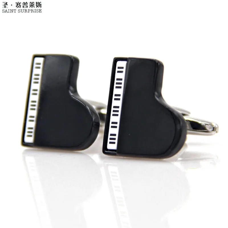

Cufflinks Cuff Links High Quality Luxury Letters Gold Color Wood Car Piano Jewelry for Mans Shirts
