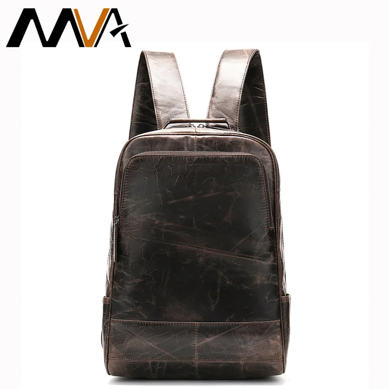 

MVA Men's Backpack Travel Large Capacity Backpack Male Genuine Leather Male Backpack For Laptop Vintage Backpack Men 9018