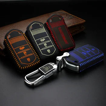 

luckeasy key case for honda acura ILX 2013 hybird 2015 TLX RLX MDX RDX CDX 2016 2017 leather car key cover holder