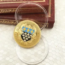 Золотой Монт Святого Мишеля Франция норманди сувенирная монета цветной металлический монеты для коллекционных подарков