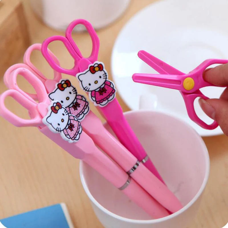 Новинка kawaii hellokitty и маленькие ножницы шариковая ручка Студенческая с синими