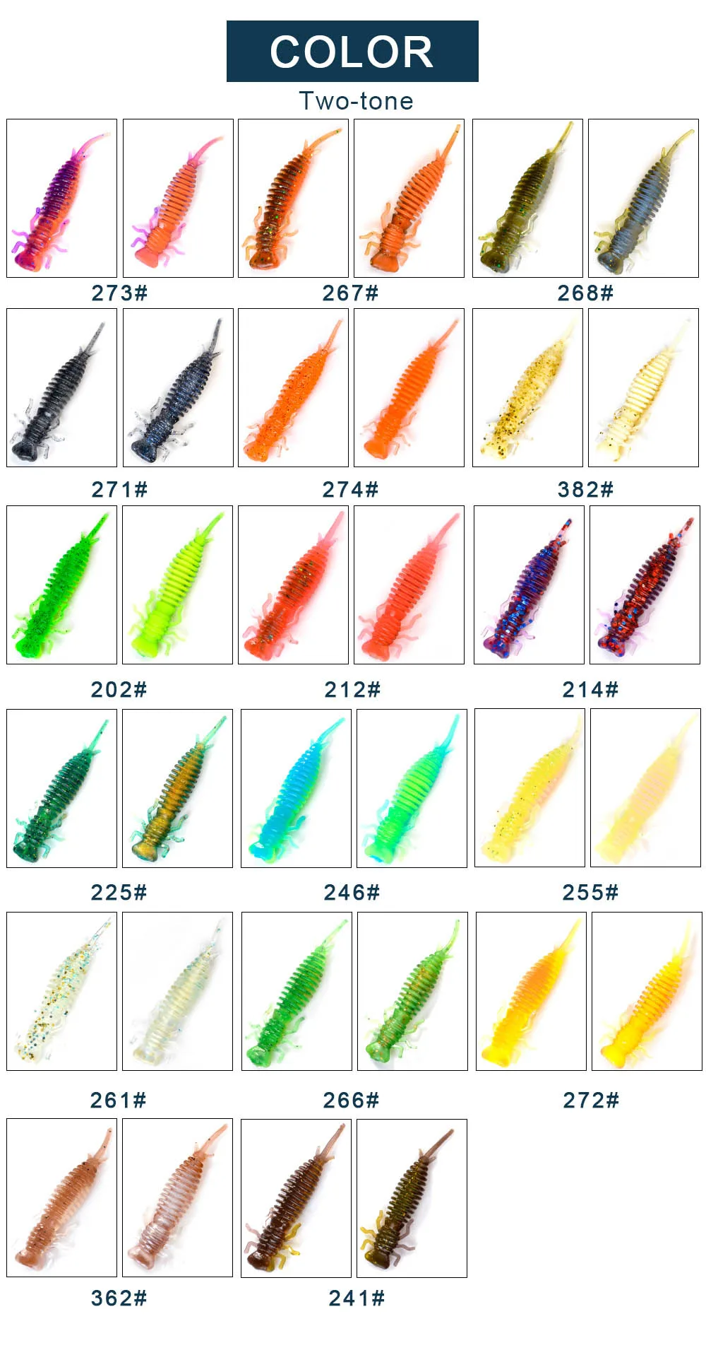 Larva Soft Lures 50mm 76mm 89mm Artificial Lures Fishing Worm Silicone Bass Pike Minnow Swimbait Jigging Plastic Baits