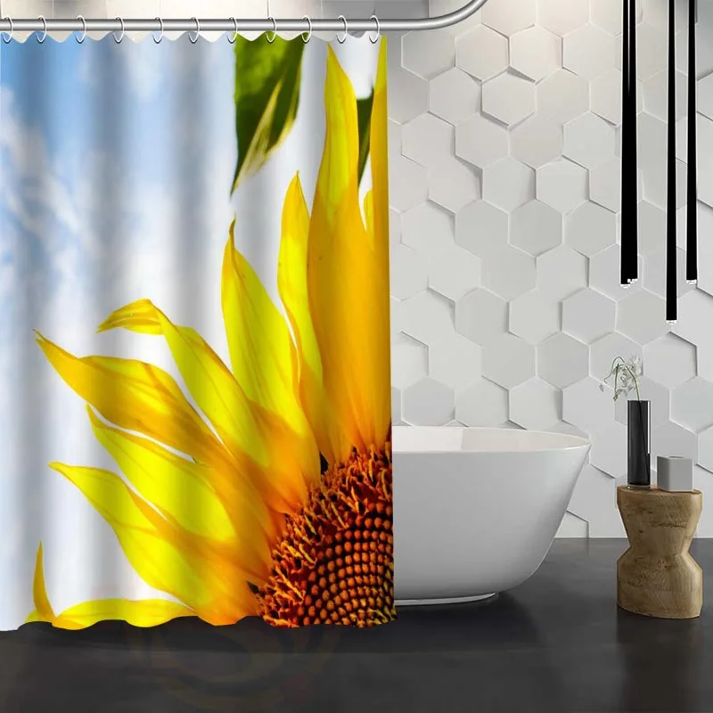 Online Get Cheap Sunflower Shower Curtain -Aliexpress.com Custom Sunflower Shower Curtain Waterproof Fabric Shower Curtain for Bathroom WJY1.17(China) - Online Get Cheap Sunflower Shower Curtain -Aliexpress.com
