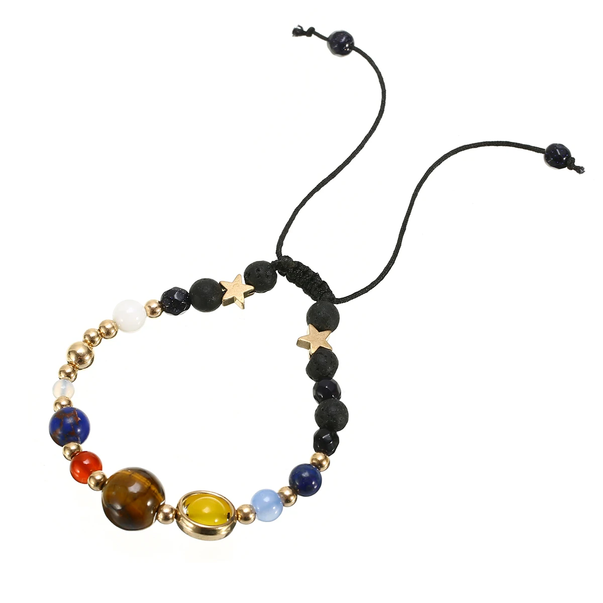 Universe Planets Beads Bangles & Bracelets Natural Solar System Energy Bracelet For Women Mens Jewelry Bracelet Pulseira homme