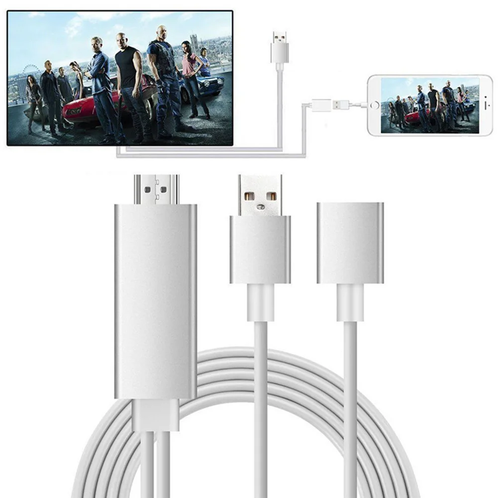 Lightweight Adapter USB To HDMI Universal For IPhone Android High-speed Portable Audio Durable Converter Cable | Электроника