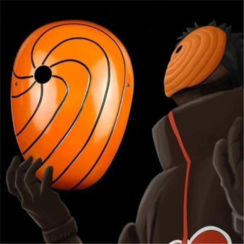 

Naruto Akatsuki Obito Madara Ninja Tobi Uchiha Cosplay Costume Plastic Mask