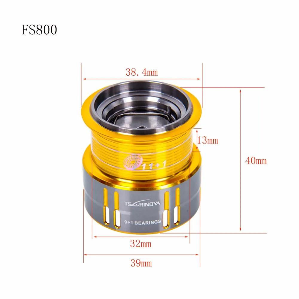 Tsurinoya спиннинговая Рыболовная катушка FS800/1000, 5,2: 1175/178 г