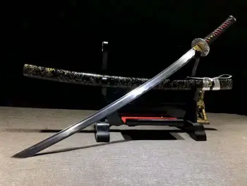

Hand Forged Japanese Sword Sharp HRC60 Carbon Steel Samurai Katana Saber Full Tang Can Be Cut Bamboo