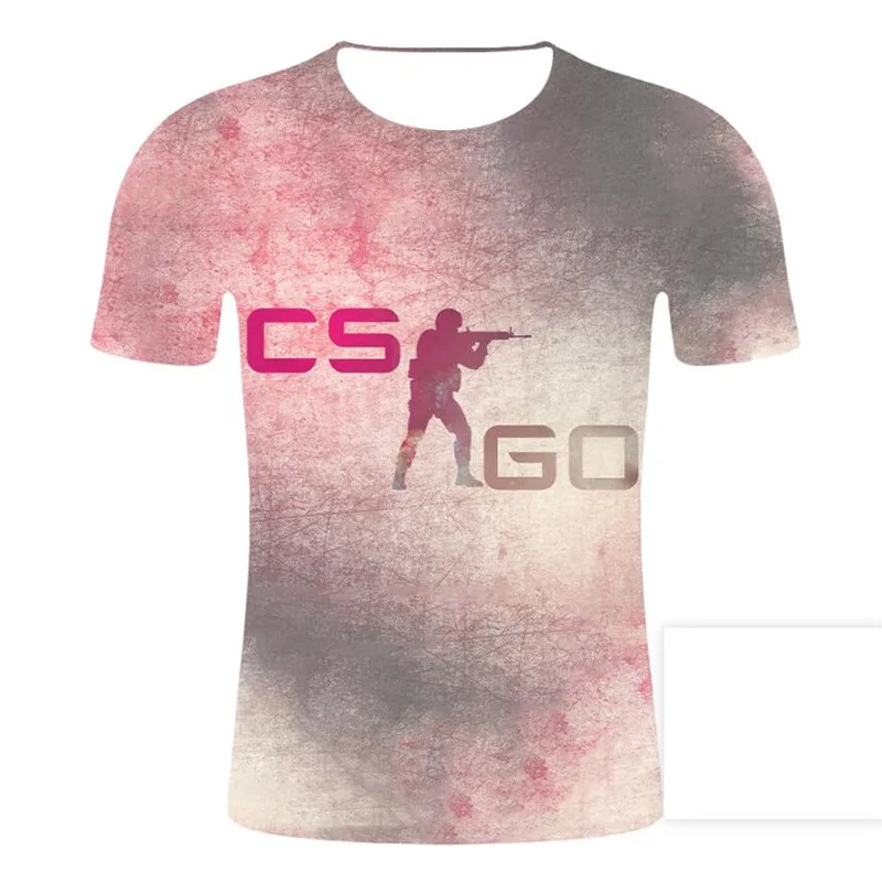 Новинка 2019 года; Лидер продаж; футболка унисекс с 3D принтом CS GO Counter Strike Global offension CSGO Gun; летняя футболка; пуловер с короткими рукавами в стиле