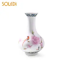 Традиционная китайская синяя и белая фарфоровая ваза, ваза для цветов, элегантная, с узором E