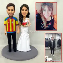 Заказной торт Топпер украшение для торта ко дню рождения Спортивная кукла с одеждой Жених невесты торт Топпер на заказ bobblehead Статуэтка с днем рождения