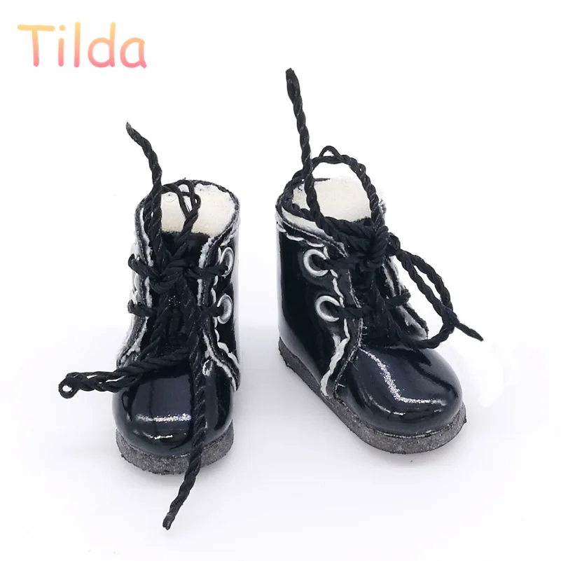 1Pair Pu Leather 1//8 Doll Boots Shoes For Bjd 1//6 Dolls Blythe Licca Jb Dolls HU