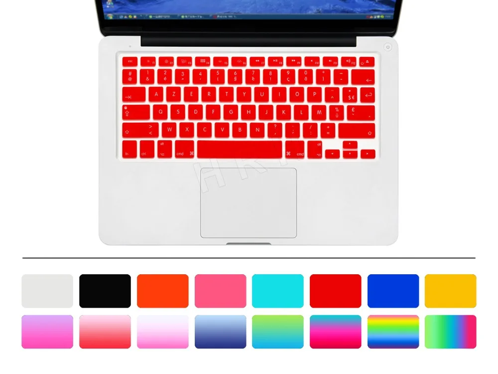 Для Apple MacBook Pro Air retina 13 15 17 US enter AZERTY Французская силиконовая американская Клавиатура Обложка защитная пленка