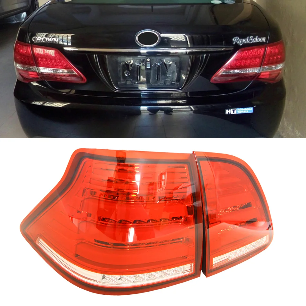 

1 set Clear Red Lens All-In-One Full LED Rear Fog Light Kit 12V Tail/Brake, Backup Reverse Light lamp For TOYOTA CROWN 2003-2009