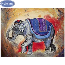 Kufwkey алмазов картина пользовательские слон, вышивки крестом, алмазная вышивка 5D, DIY, Алмазная мозаика, наклейки, полный, квадратный, 3d изображение