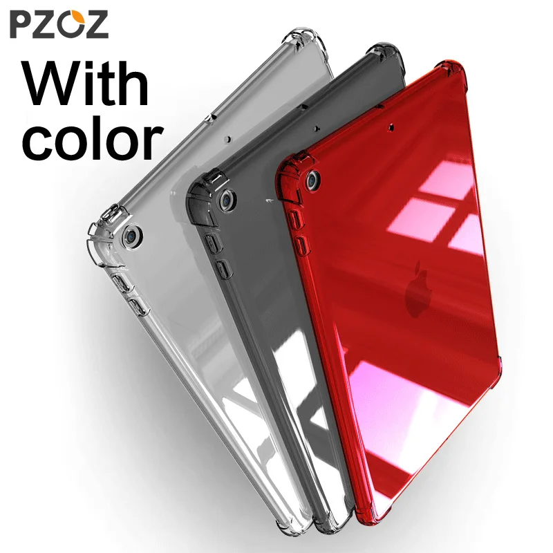 PZOZ чехол для нового iPad Pro 9,7 дюймов Air mini 1 2 3 4 5 Силиконовый противоударный прозрачный мягкий чехол из ТПУ для iPad mini сумка