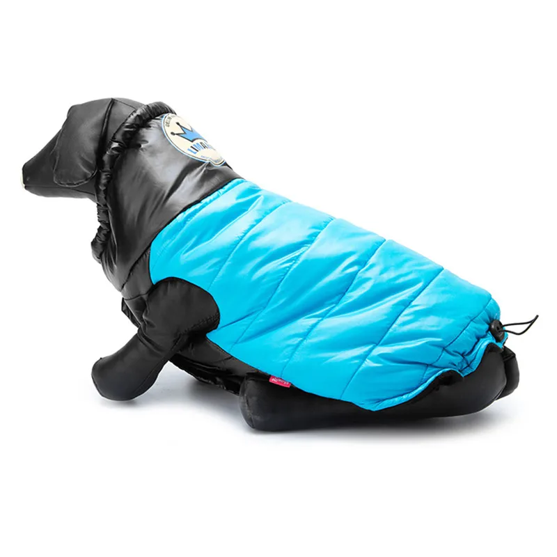 

2018 christmas gift russian style pet vest soft warm puppy jacket blue dog winter coat for small dog clothes XS/S/M/ML/XL top