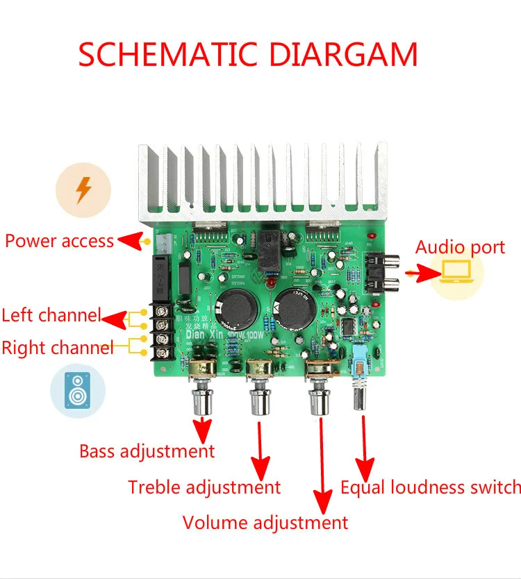 GHXAMP Hifi TDA7294 усилитель доска 100 Вт + 4 16Ohm Dual AC 20 В 26 стерео 2 0 канальный Мощность
