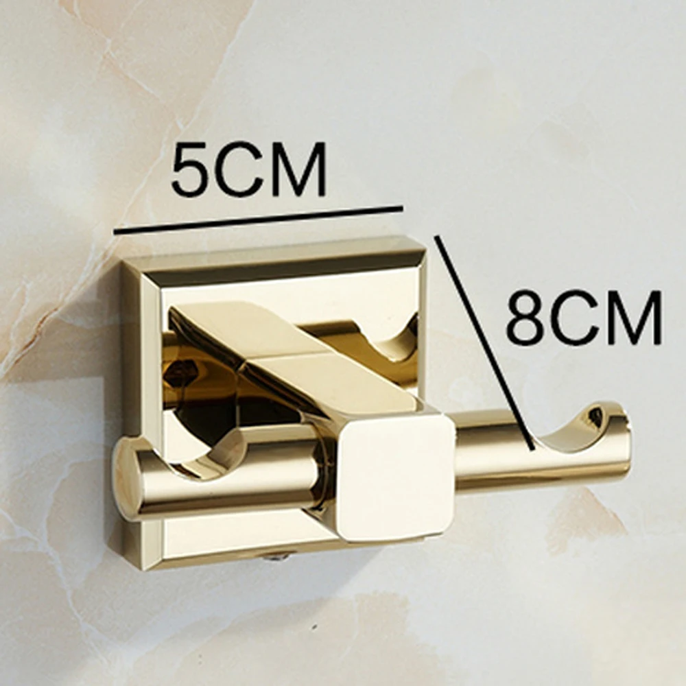 A1 европейские роскошные золотые простые перфорированные гостиная крючок для полотенец для ванной комнаты одинарный крючок медь wx7271505