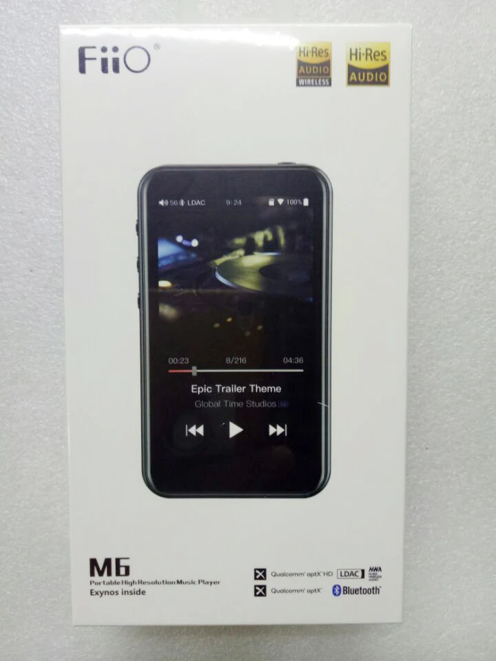 Портативный MP3 плеер FiiO M6 HiFi аудио проигрыватель с Bluetooth Hi-Res звук USB чип DAC ES9018Q2C