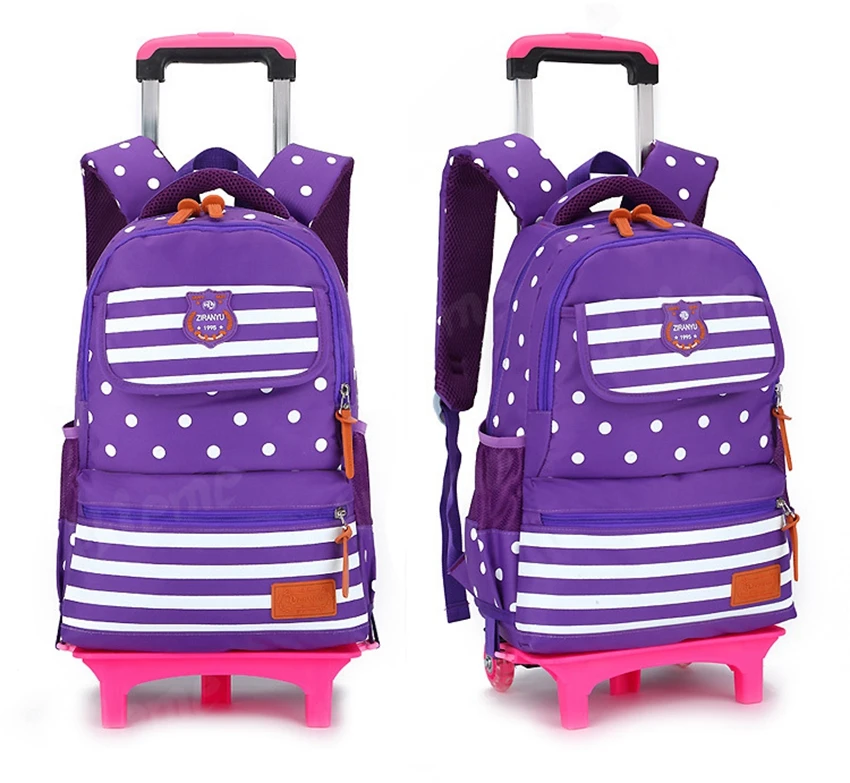 ZIRANYU школьный ранец на колесиках сумка для багажа последние съемные детские школьные сумки 2/6 колёса Лестницы Детские рюкзаки для мальчиков и девочек