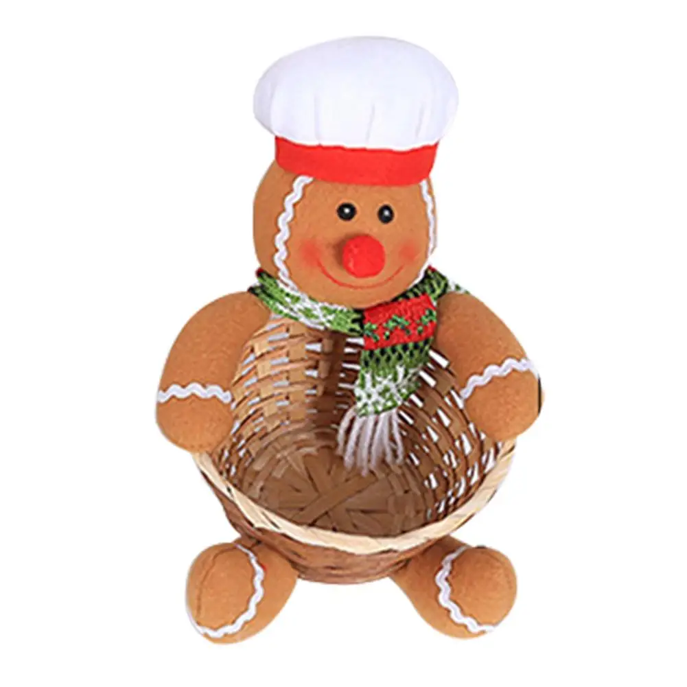 New Christmas Reindeer Candy Basket Santa Snowman Elk Children Gift Basket Christmas Decorative Supplies - Цвет: E