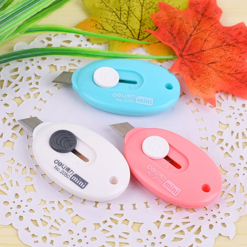 

1pc cute cartoon mini Utility knife small paper cutter file knife Office Supplies Cutting Tool