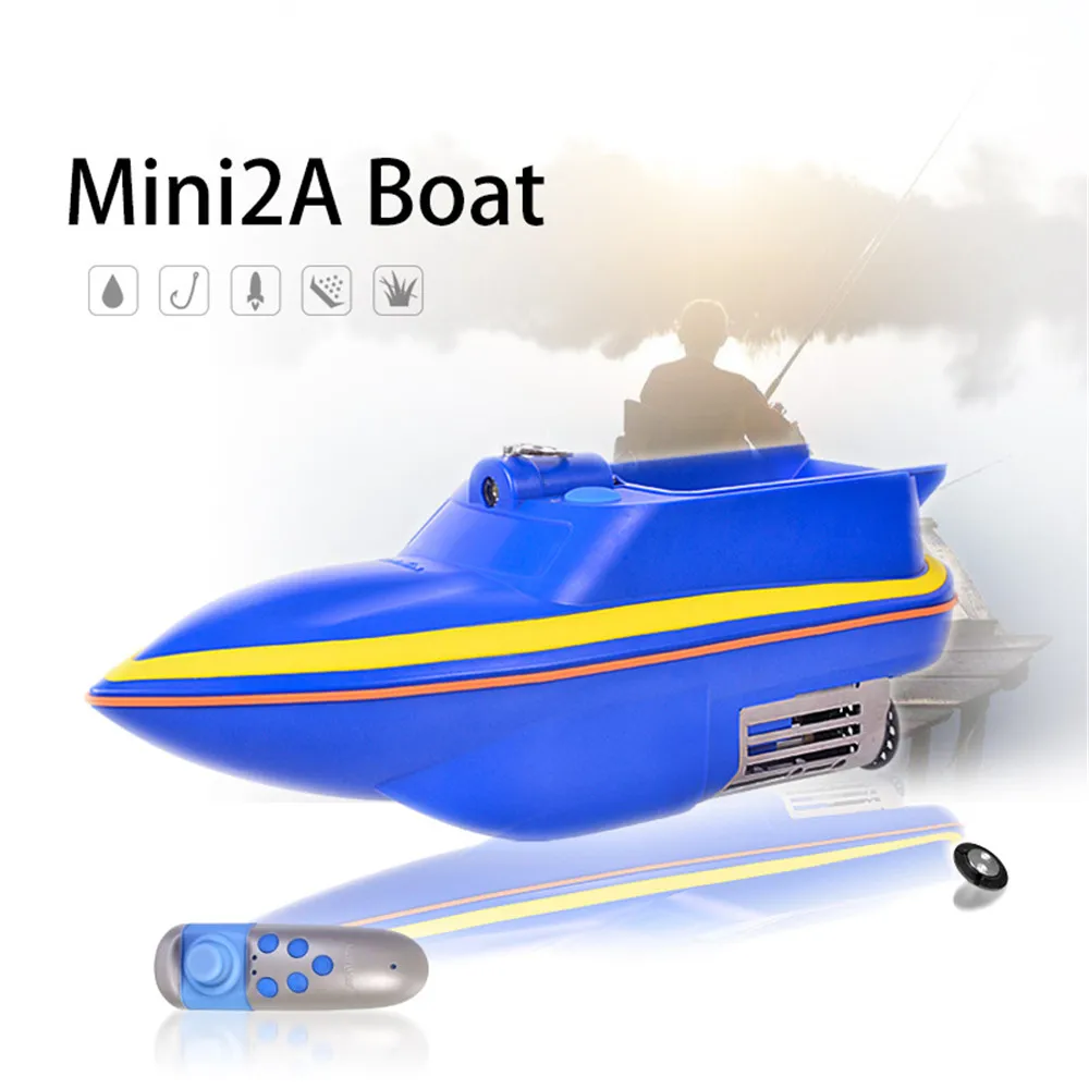 New Boatman Mini 2A 2.4G Rc Boat Support Lure Fishing Bait Finder& Double Motors Model Remote Control Boat Kids Outdoor Toys