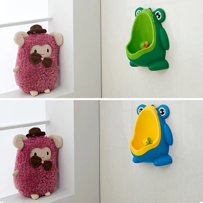 Baby Boy Potty Toilet Training Frog Children Stand Vertical Urinal Boy Pee Potty Infant Toddler Wall-Mounted Urinal for Children