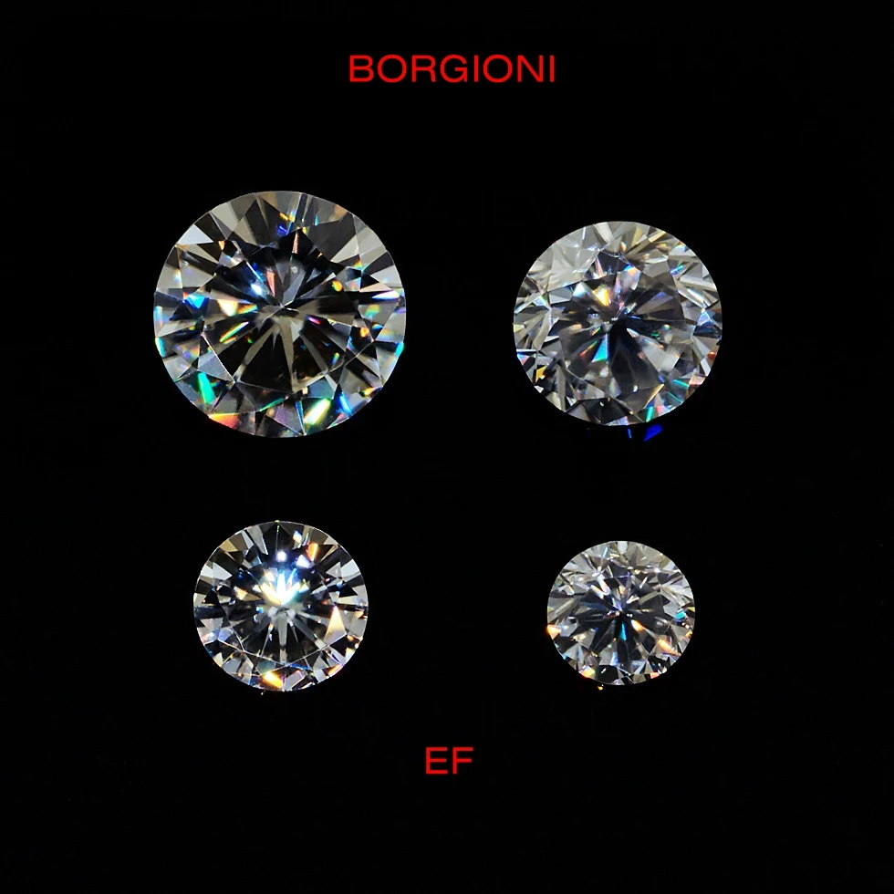 Круглая блестящая огранка 0.5ct карат 5 0 мм EF похожая на charles colvard Moissanite свободный