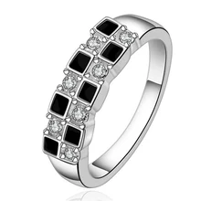 Personalized geometry rings silver plated Crystal fashion Jewelry new listing high quality Charms accessories Free shipping