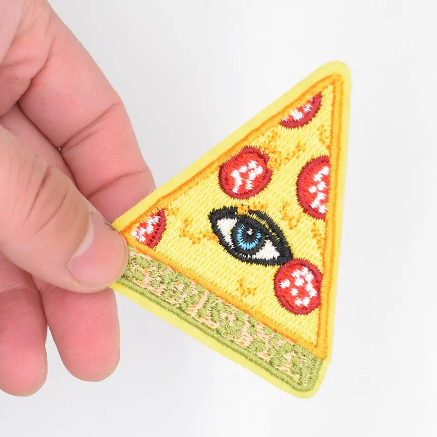 2018 Parches Pizza With Eyeball Tattoo Wicca оккультные нашивки в стиле панк ретро для детей одежда