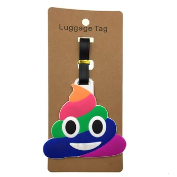 

Cartoon Kawaii Luggage Tags Silica Gel Suitcase Cartoon Holder Portable Label Baggage Boarding Addres Credt Travel Accessories