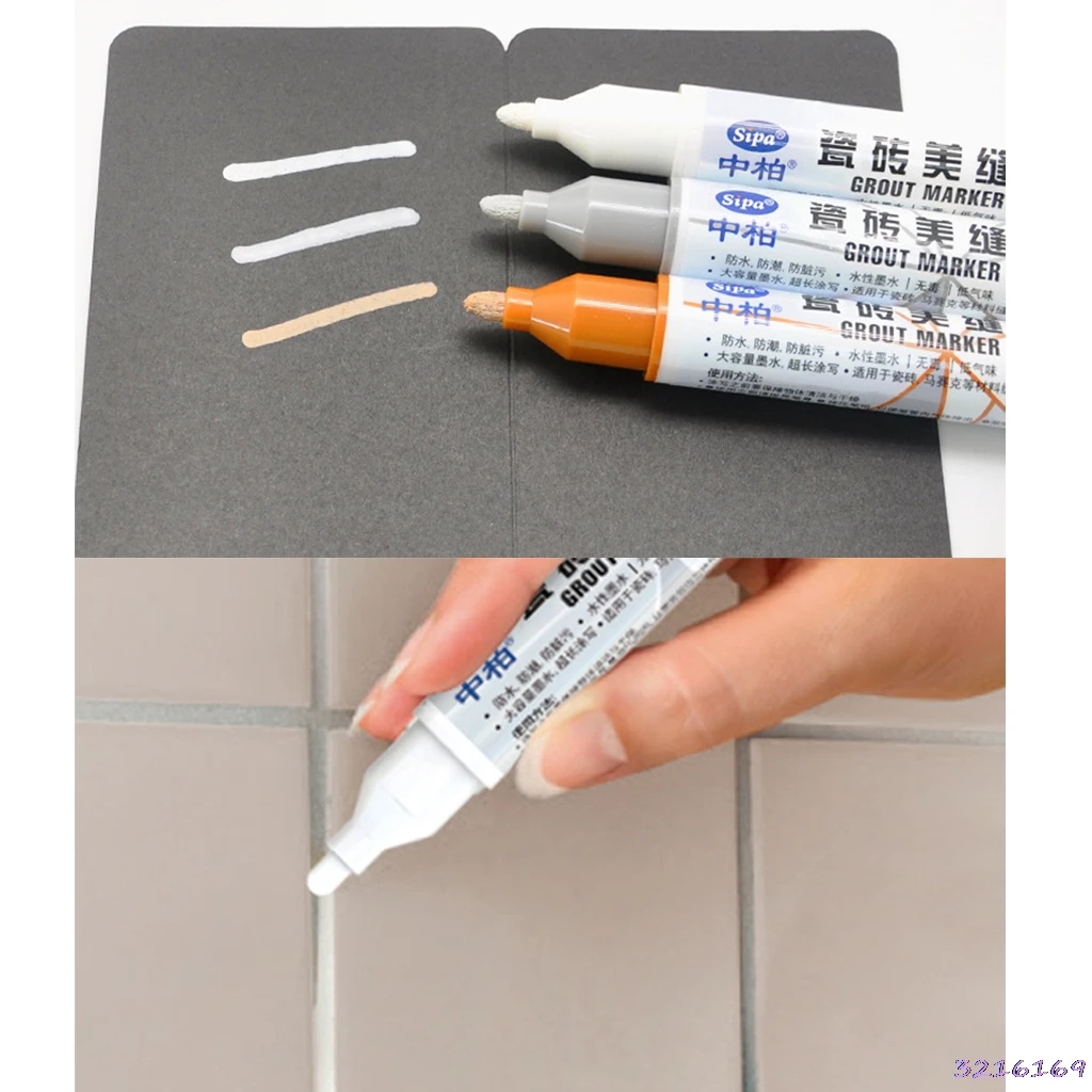 Grout ручка для ремонта плитки зазор 3 цвета ручка белая плитка заправка водонепроницаемые устойчивые к развитию плесени
