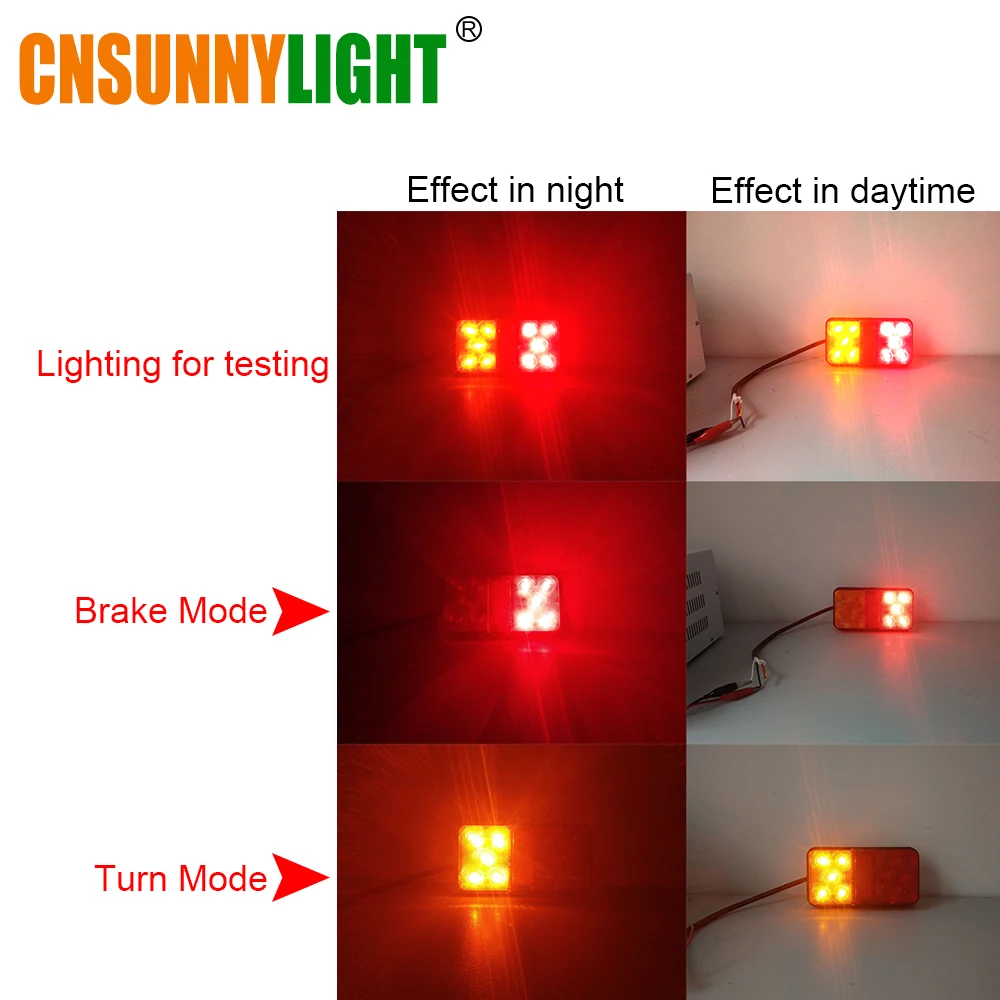 CNSUNNY светильник светодиодный автомобильный Грузовик Стоп задний тормоз задний светильник поворот индиактор 12 В/24 В ATV грузовики прицеп лампы Тай светильник в сборе