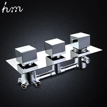 hm Клапан смесителя для душа 3 или 4 отверстия для воды Термостатическая ванна Аксессуары для душа Аксессуары Клапан