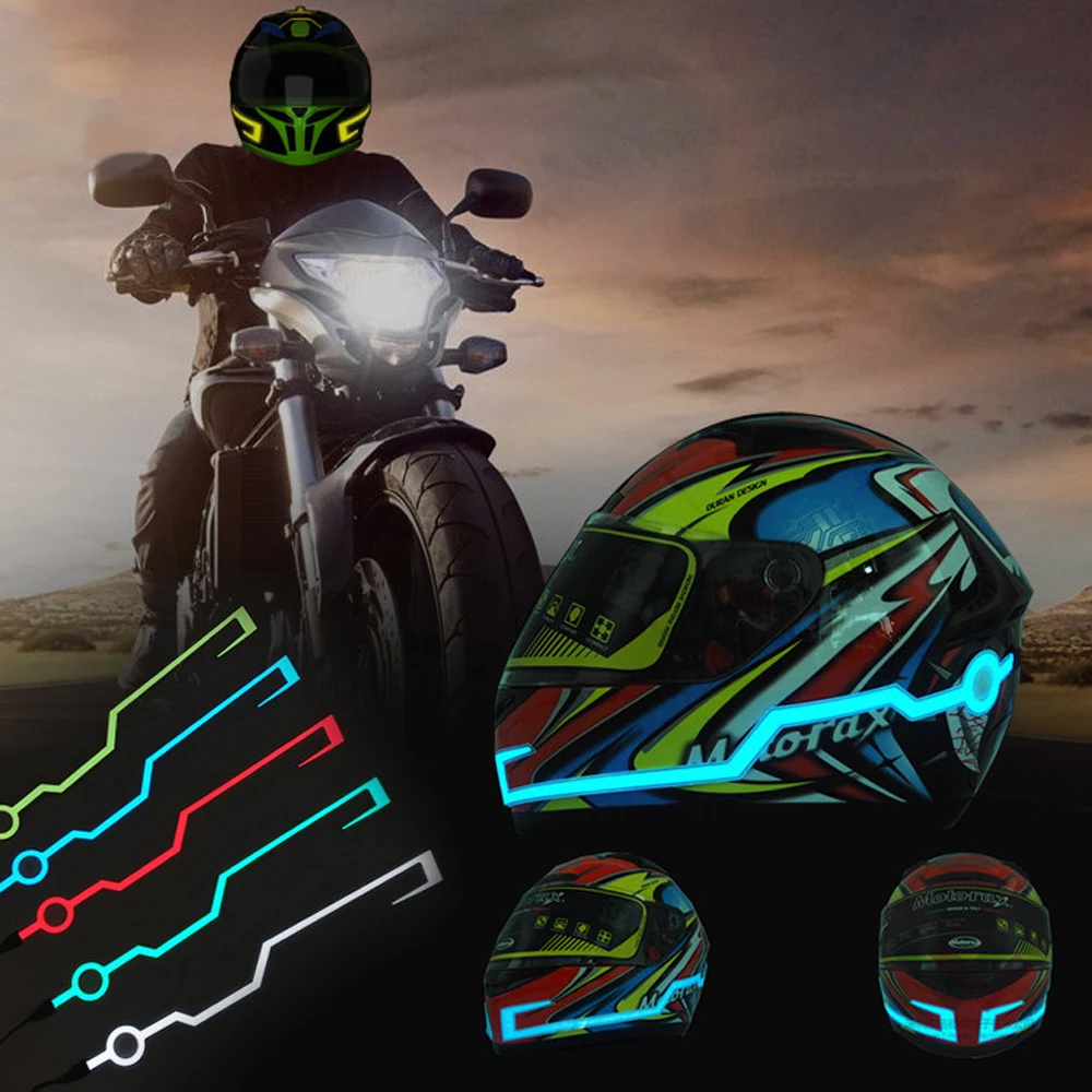 

New Motorcycle Helmet Light Strip Led Cold Mode LED DIY Safety Reflective Night Time Riding Modification 2019