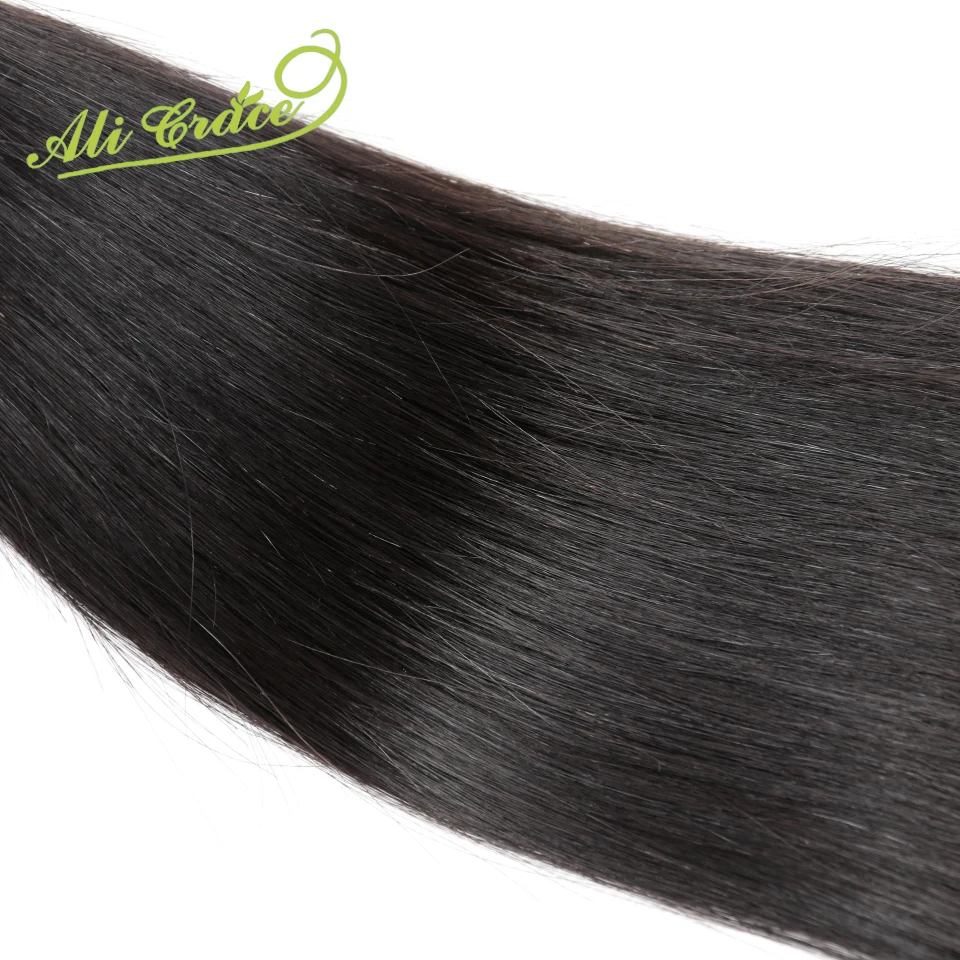 

Ali Grace 2pcs/lot Grade Unprocessed  Virgin Hair Malaysian Straight  Human Hair Extension Natural Black hair weave12 to 28 inch