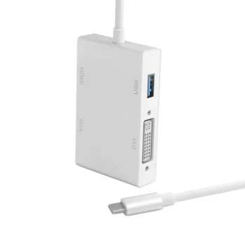 

Jimier USB-C USB 3.1 Type C to USB OTG & HDMI & DVI & VGA Combo Adapter for Laptop & Notebook